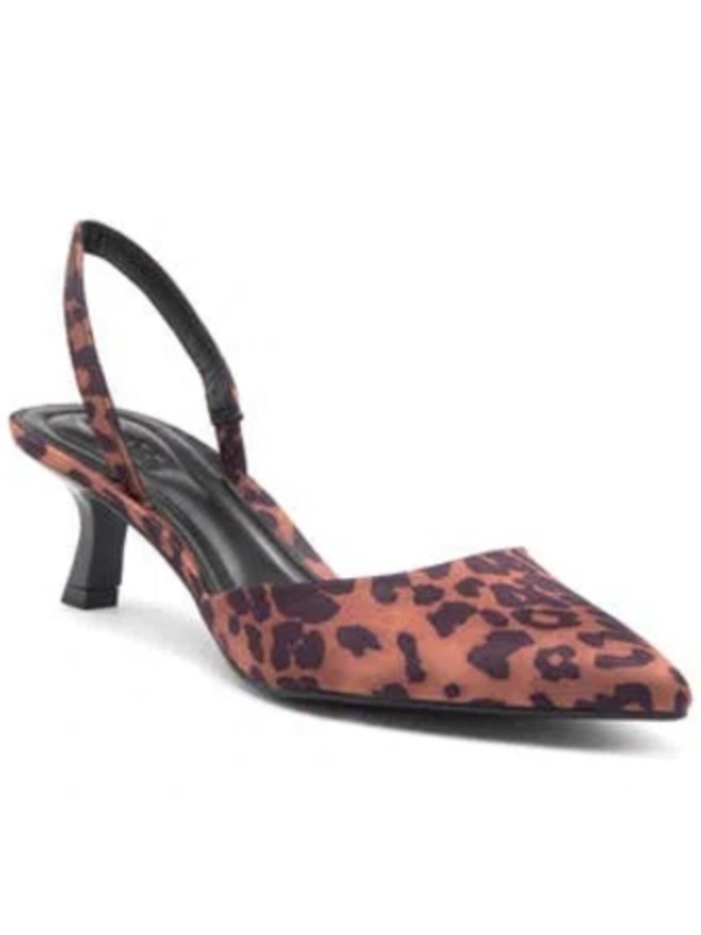 Open Edit • Cammie Kitten Heel Slingback Leopard Pump • Size 6.5